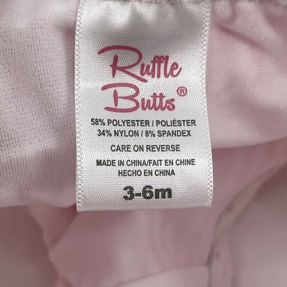 Ruffle Butts Swimsuit Bottom 3-6 Months Pink White Seersucker Preppy Swimwear
